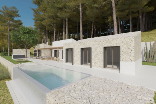 Newly constructed finca with a pool in the heart of the island in Sineu