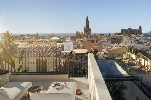 Breathtaking newly-built penthouse with private pool and 360 degree panoramic views over Palma