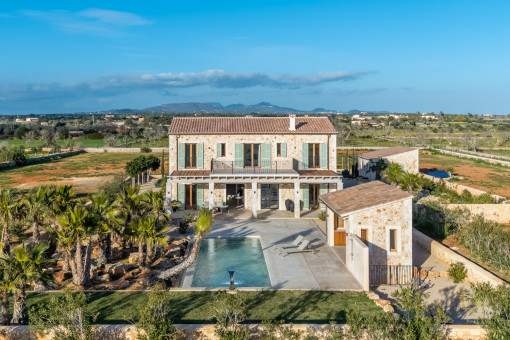 Modern newly-built villa with pool and fantastic views near Es Llombards