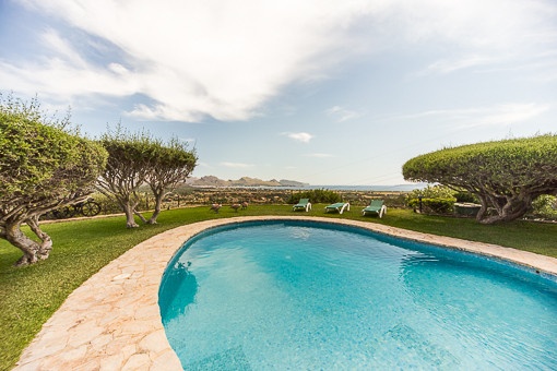 Well-tended pool area