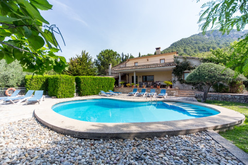 Idyllic pool area