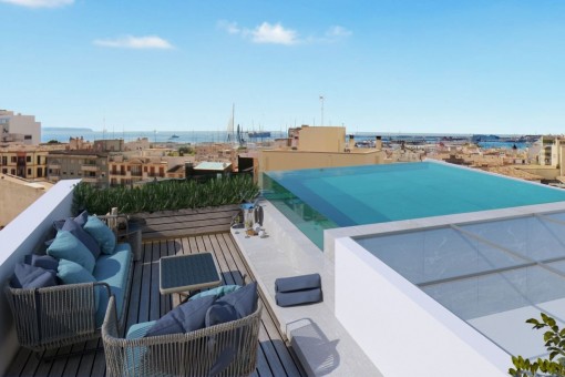 Exclusive apartment with roof terrace, pool and wonderful views in Santa Catalina