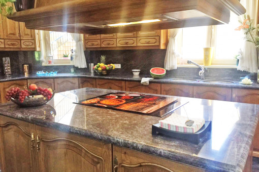 Modern kitchen with cooking island