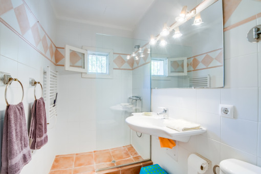 Modern shower bathroom