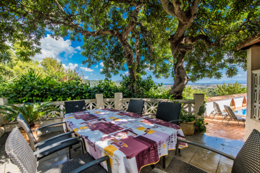 Idyllic outdoor dining area