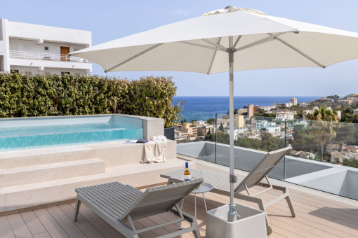 Breathtaking, newly-constructed penthouse with private roof terrace, private pool and sea views in San Augustin