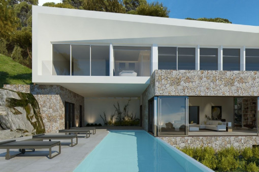 Fantastic new villa project in Sol de Mallorca with wonderful sea views