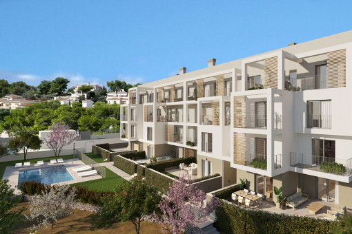 2-bedroom apartment with communal pool and close to the beach in Palmanova