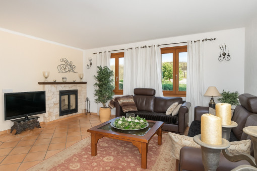 Living room with terrace access