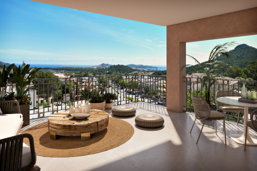Exclusive design apartment in a new development with sea view terrace near dream beaches in Capdepera - Completion end of 2027 -